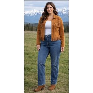 Rockies Low Rise Relaxed Bareback Medium Wash Jeans 13 (34x33) Western Cowgirl